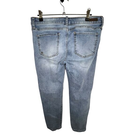 KUT From The Kloth Distressed Boyfriend Light Wash Denim Jeans - Picture 3 of 4